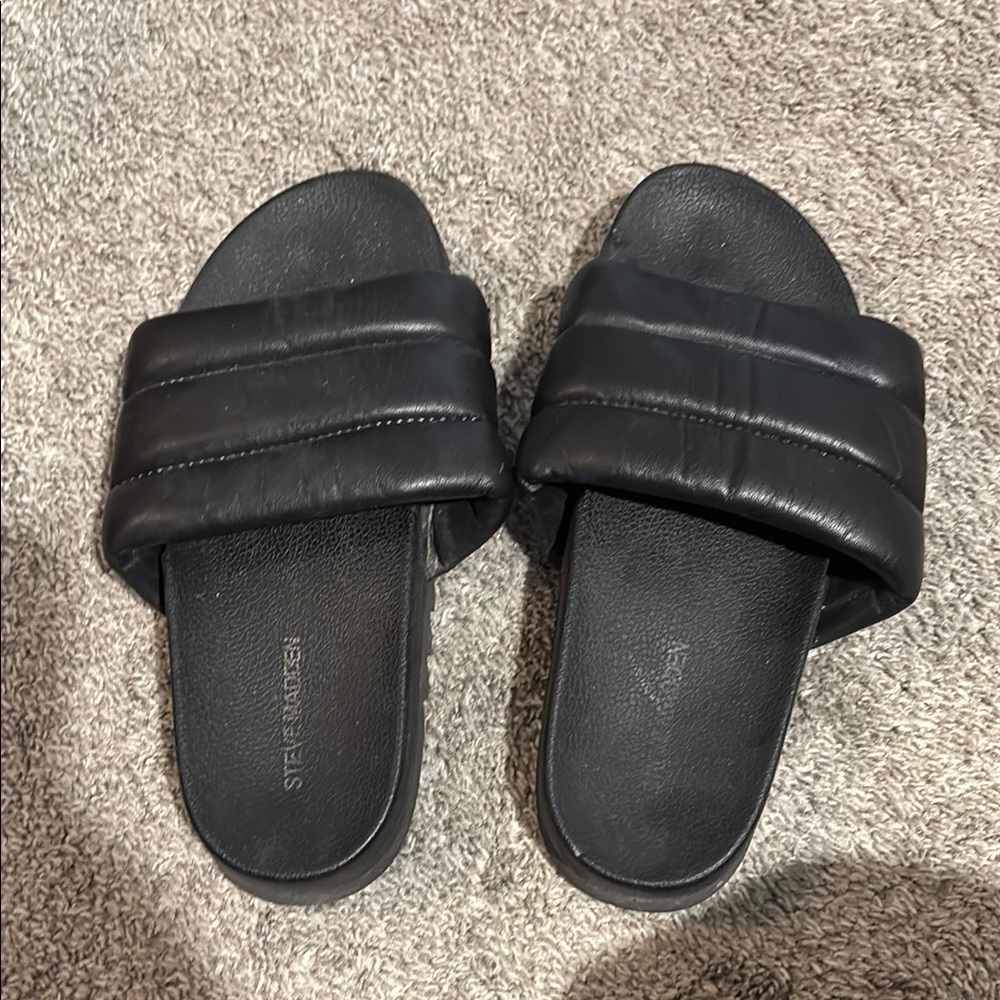 Steve Madden Black Slide Sandals